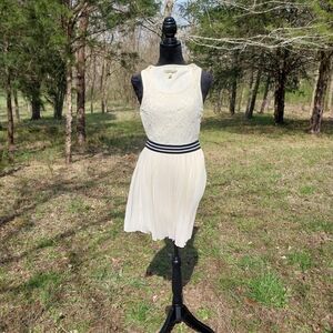 Accidentally In Love Cream Lace Mini Dress